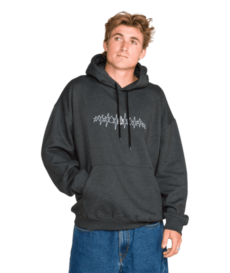 VOLCOM Super Stoned Hoodie Washed Black Men's Pullover Hoodies Volcom 