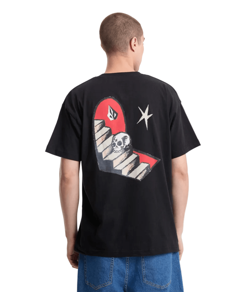 VOLCOM Featured Artist Seth Conboy Loose T-Shirt Black Men's Short Sleeve T-Shirts Volcom 