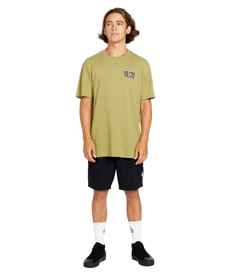 VOLCOM Peripheral Tech T-Shirt Vintage Green Men's Short Sleeve T-Shirts Volcom 