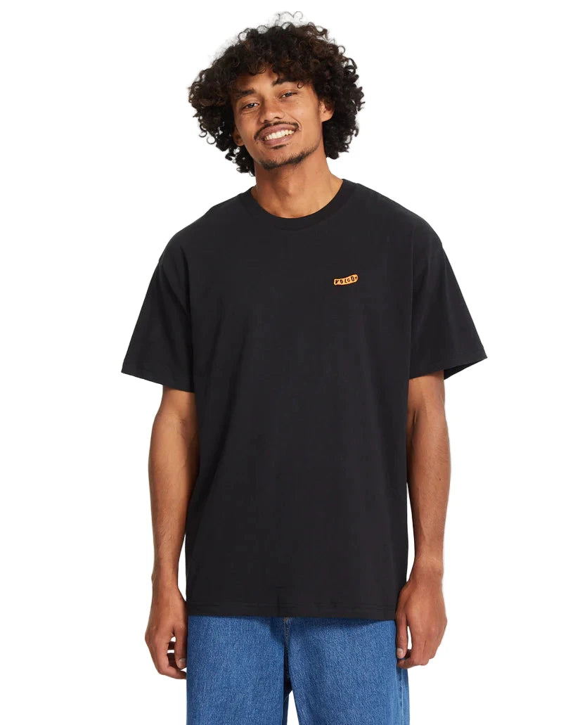 VOLCOM Pistol Stone T-Shirt Black Men's Short Sleeve T-Shirts Volcom 