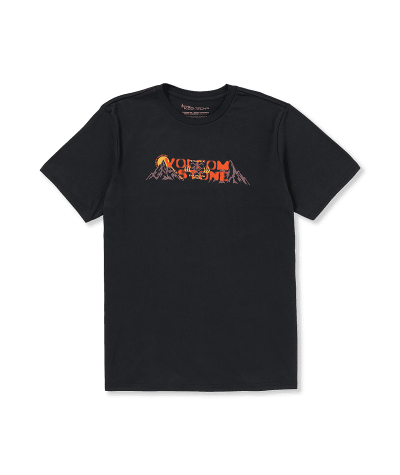 VOLCOM Crevasse Tech T-Shirt Black Men's Short Sleeve T-Shirts Volcom 