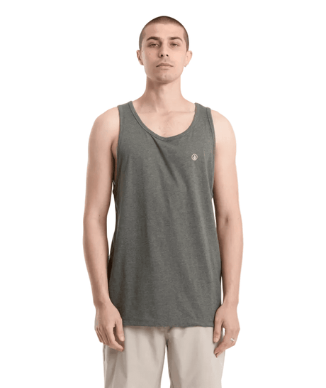 VOLCOM Solid Heather Tank Squadron Green Men's Tank Tops Volcom 