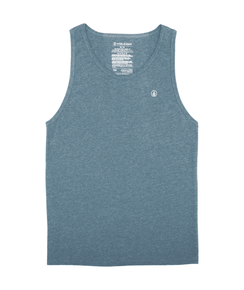 VOLCOM Solid Heather Tank Stormy Blue Men's Tank Tops Volcom 