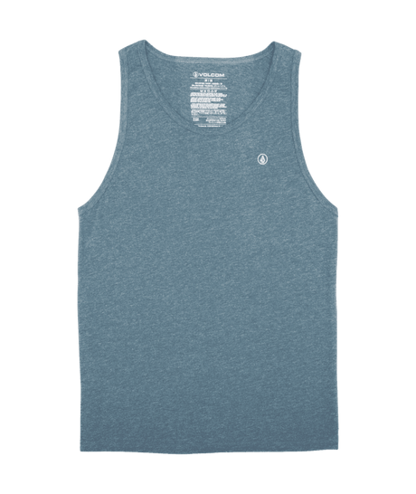 VOLCOM Solid Heather Tank Stormy Blue Men's Tank Tops Volcom 