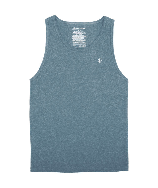 VOLCOM Solid Heather Tank Stormy Blue Men's Tank Tops Volcom 