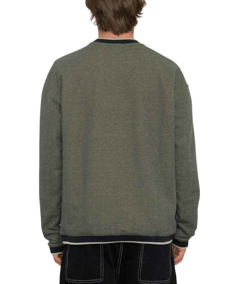 VOLCOM Volcom Entertainment Hockey Dad Crew Lemon Heather Men's Crewnecks Volcom 