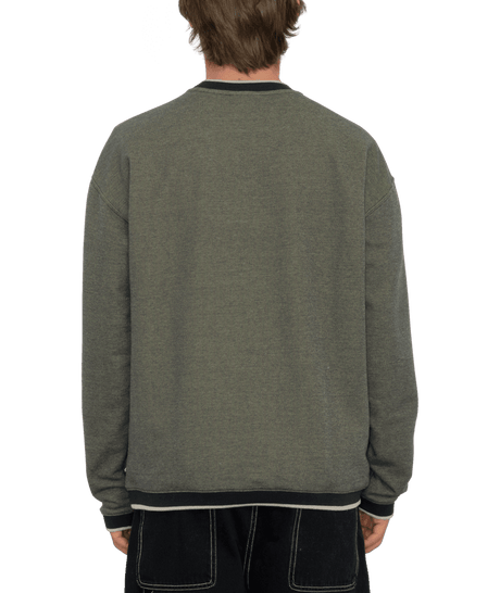 VOLCOM Volcom Entertainment Hockey Dad Crew Lemon Heather Men's Crewnecks Volcom 