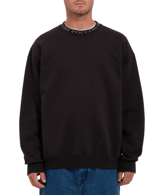 VOLCOM Skate Vital Pullover Crewneck Sweater Black Men's Crewnecks Volcom 