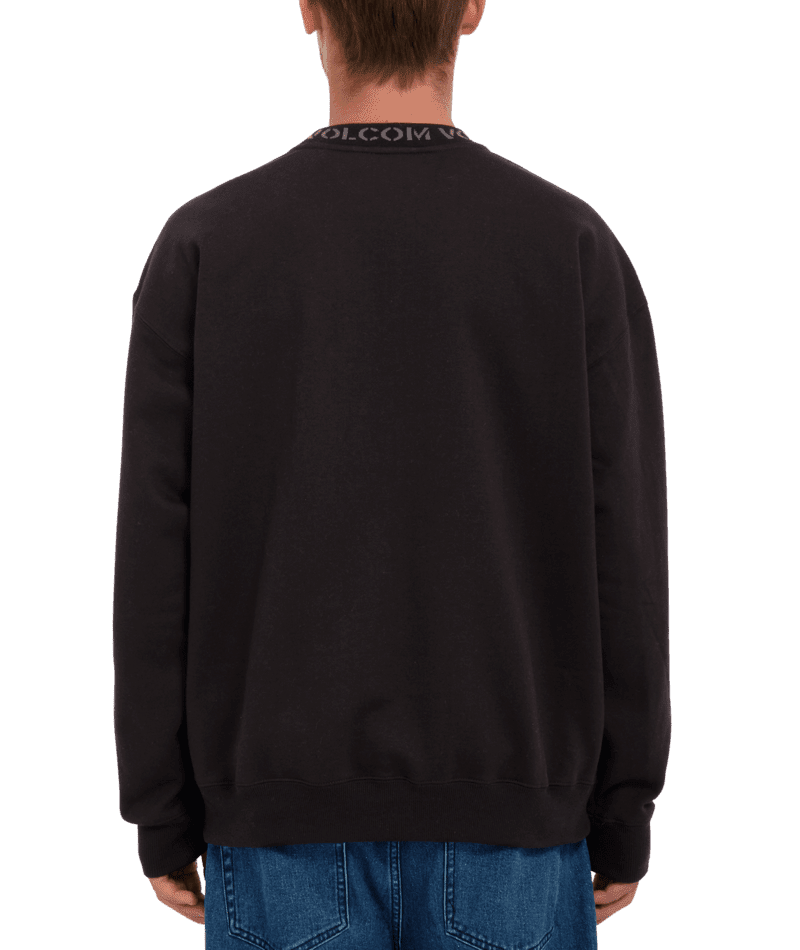 VOLCOM Skate Vital Pullover Crewneck Sweater Black Men's Crewnecks Volcom 