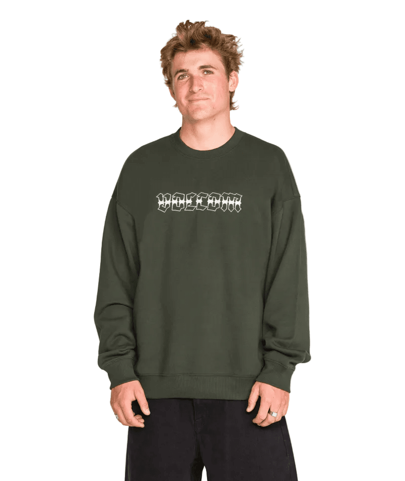 VOLCOM Dirty Work Crewneck Sweater Rosin Men's Crewnecks Volcom 