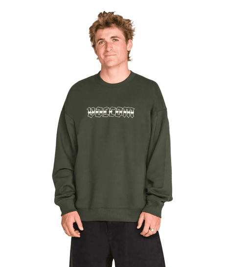 VOLCOM Dirty Work Crewneck Sweater Rosin Men's Crewnecks Volcom 