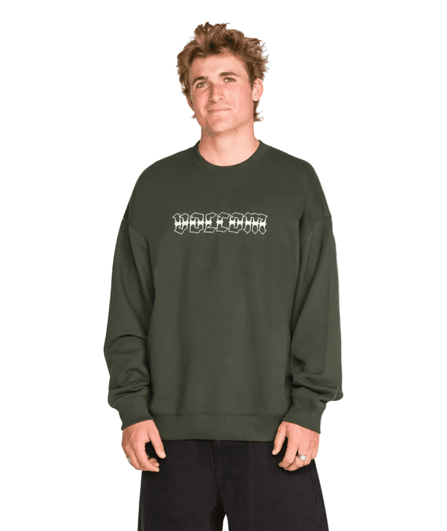VOLCOM Dirty Work Crewneck Sweater Rosin Men's Crewnecks Volcom 