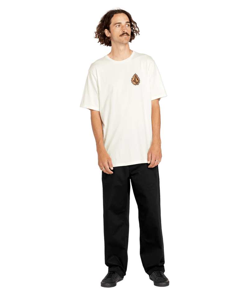 VOLCOM Flamed T-Shirt Off White Men's Short Sleeve T-Shirts Volcom 
