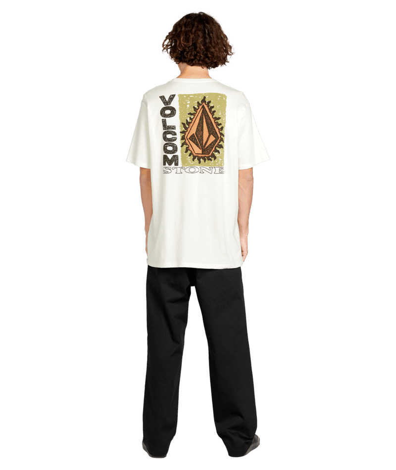 VOLCOM Flamed T-Shirt Off White Men's Short Sleeve T-Shirts Volcom 