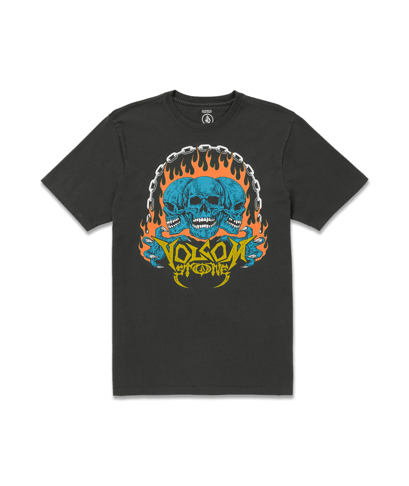 VOLCOM Hot Headed T-Shirt Stealth Men's Short Sleeve T-Shirts Volcom 