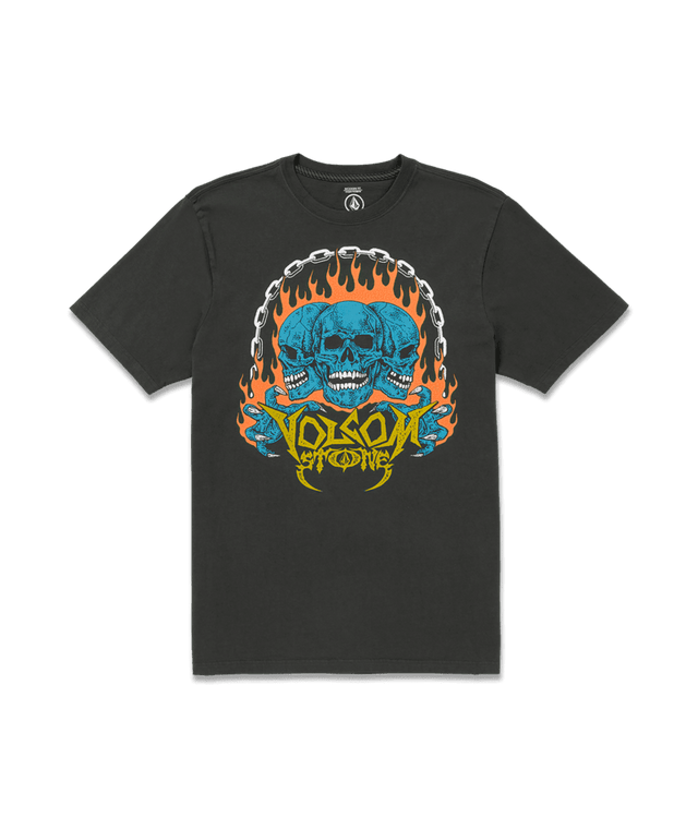 VOLCOM Hot Headed T-Shirt Stealth Men's Short Sleeve T-Shirts Volcom 