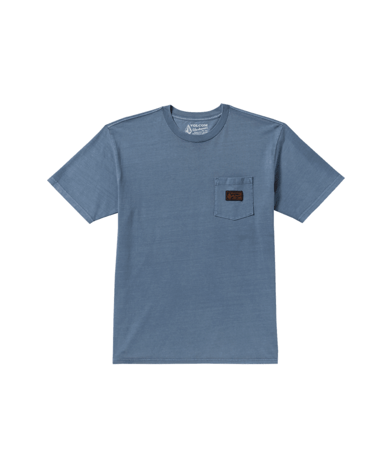 VOLCOM Workwear Certified Pocket T-Shirt Blue Wash Men's Short Sleeve T-Shirts Volcom 