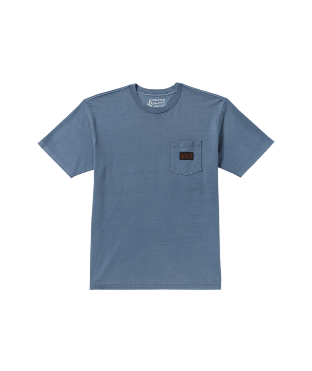 VOLCOM Workwear Certified Pocket T-Shirt Blue Wash Men's Short Sleeve T-Shirts Volcom 