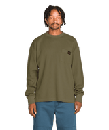 VOLCOM Overtime Workwear Thermal Brindle Men's Long Sleeve T-Shirts Volcom 