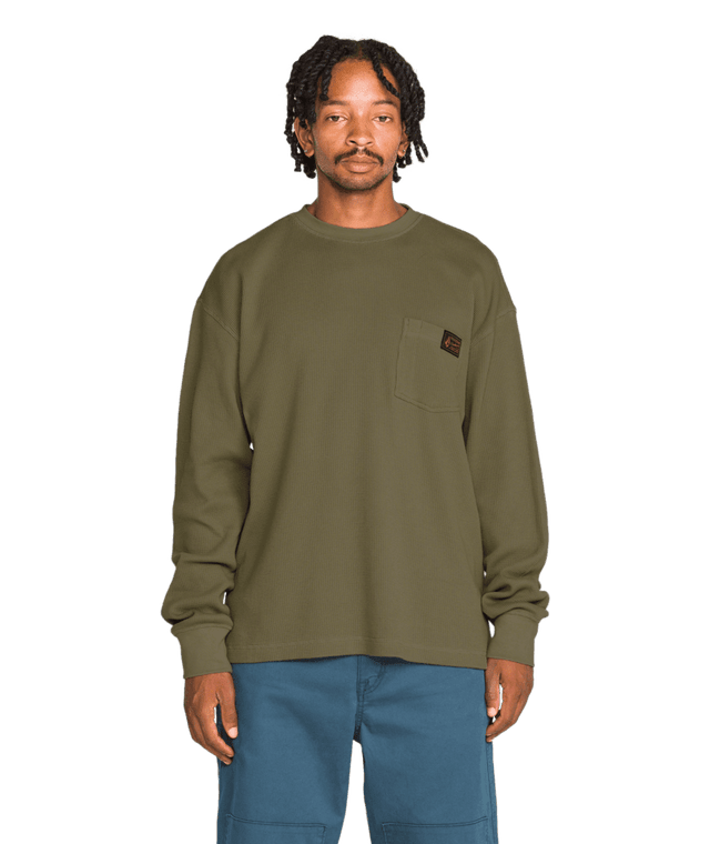 VOLCOM Overtime Workwear Thermal Brindle Men's Long Sleeve T-Shirts Volcom 