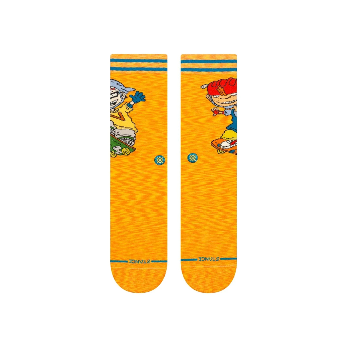 STANCE Rocket Power x Stance Sam And Twister Crew Socks Orange Men's Socks Stance 