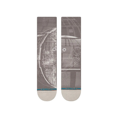 STANCE Star Wars x Stance Death Star Crew Socks Grey Men's Socks Stance 