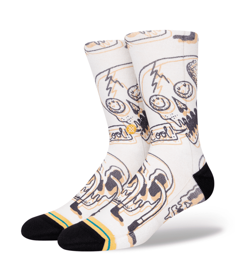 STANCE Talking Heads Socks Vintage White Men's Socks Stance 
