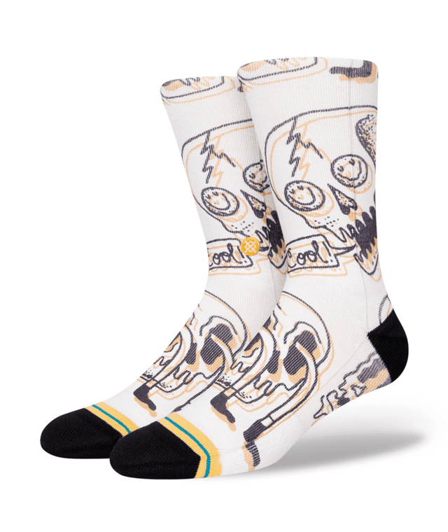 STANCE Talking Heads Socks Vintage White Men's Socks Stance 