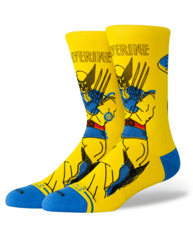 STANCE Marvel x Stance Wolverine Crew Socks Yellow Men's Socks Stance 
