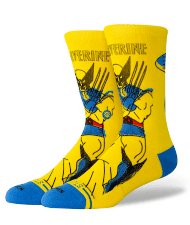 STANCE Marvel x Stance Wolverine Crew Socks Yellow Men's Socks Stance 