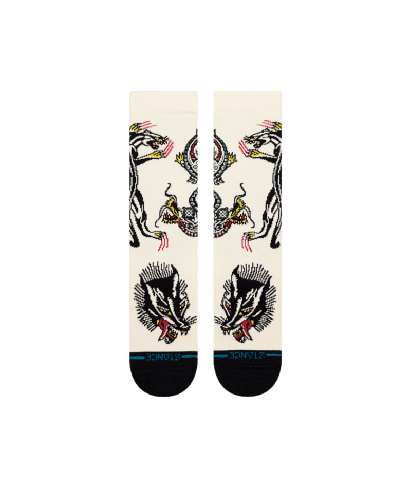 STANCE Battle Crew Socks Cream Men's Socks Stance 