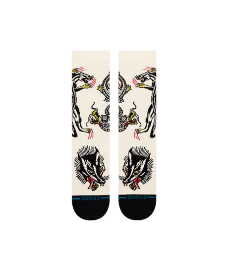 STANCE Battle Crew Socks Cream Men's Socks Stance 