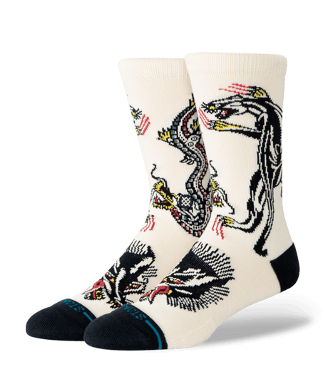 STANCE Battle Crew Socks Cream Men's Socks Stance 