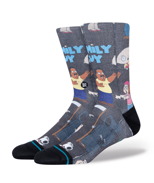 STANCE Family Guy X Stance Family Guy Crew Socks Black Men's Socks Stance 