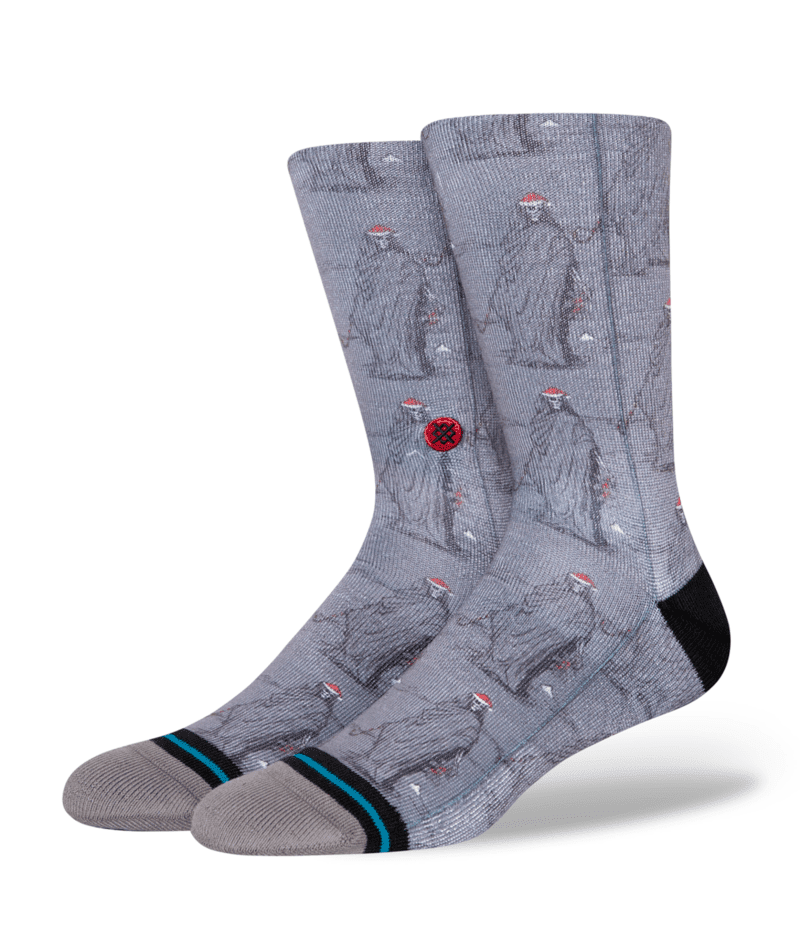 STANCE Happy Holideath Crew Socks Grey Men's Socks Stance 