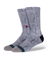 STANCE Happy Holideath Crew Socks Grey Men's Socks Stance 