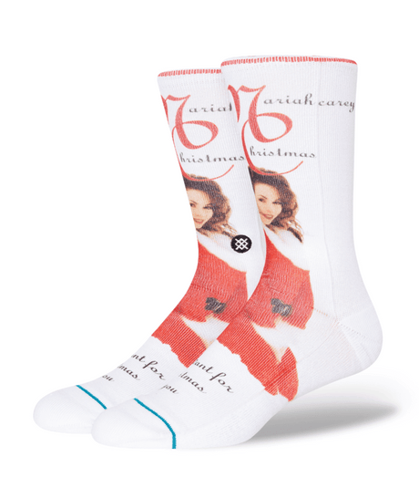 STANCE Mariah Carey X Stance Make My Wish Come True Crew Socks White Men's Socks Stance 