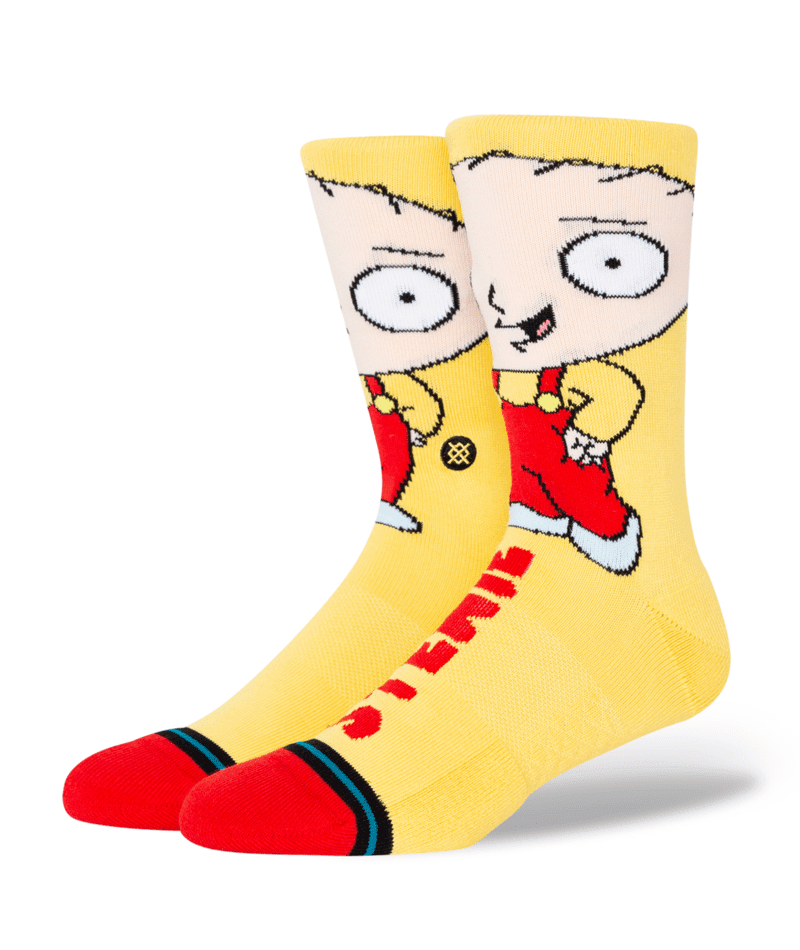 STANCE Family Guy X Stance Stewie Crew Socks Yellow Men's Socks Stance 