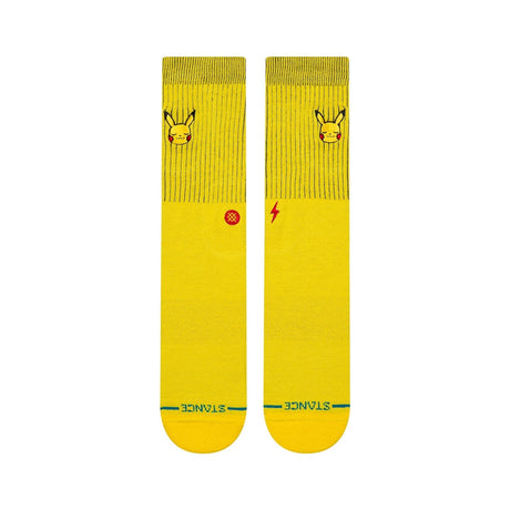 STANCE Pokemon x Stance Pikachu Crew Socks Yellow Men's Socks Stance 