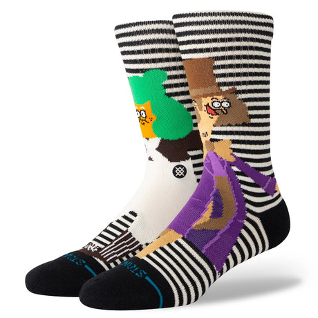 STANCE Willy Wonka By Jay Howell x Stance Oompa Loompa Crew Socks Blackwhite Men's Socks Stance 