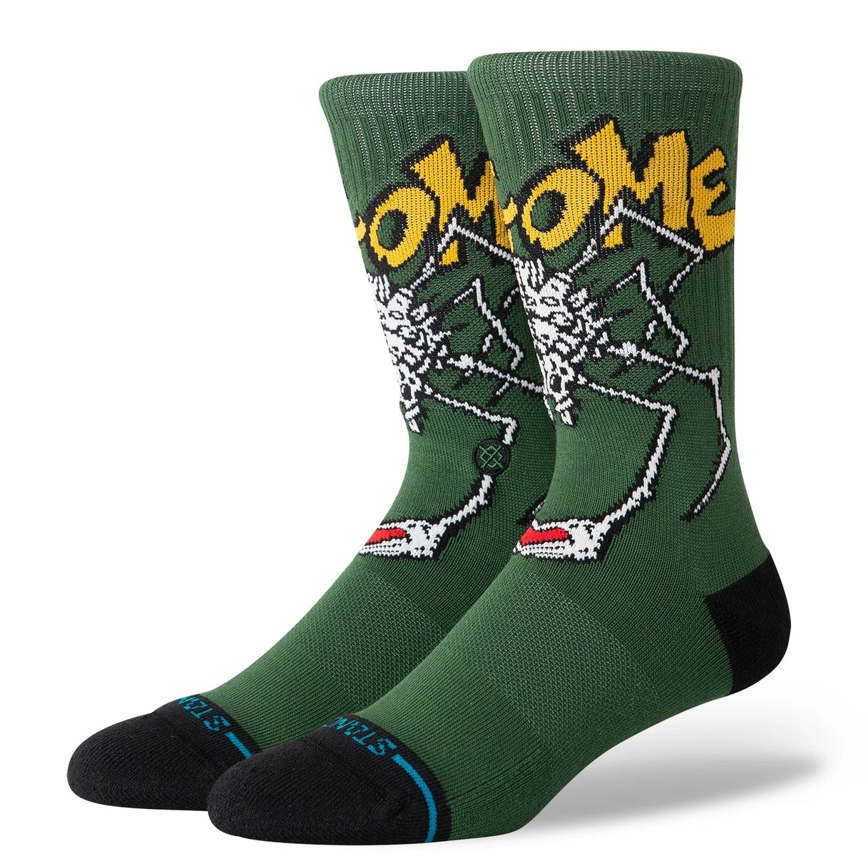 STANCE Welcome Skateboards x Stance Welcome Wilbur Crew Socks Green Men's Socks Stance 