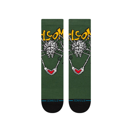 STANCE Welcome Skateboards x Stance Welcome Wilbur Crew Socks Green Men's Socks Stance 