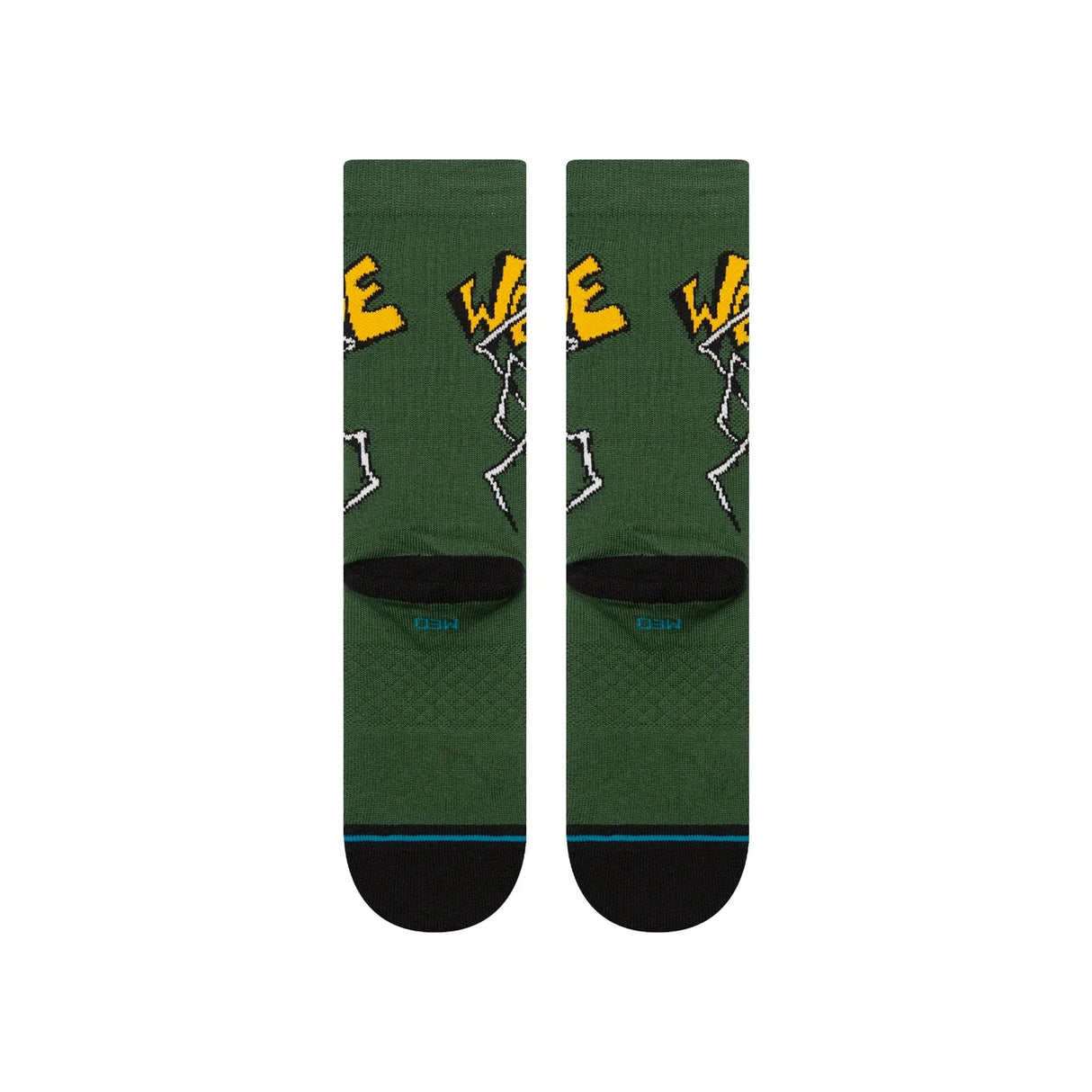 STANCE Welcome Skateboards x Stance Welcome Wilbur Crew Socks Green Men's Socks Stance 