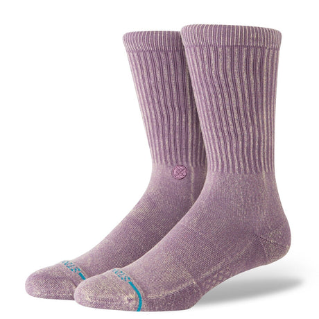STANCE Icon Dyed Crew Socks Plum Men's Socks Stance 