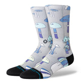 STANCE Microbial Crew Socks String Grey Men's Socks Stance 