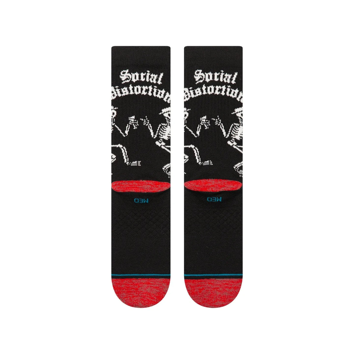 STANCE Social Distortion x Stance Skelly Dancing Crew Socks Black Men's Socks Stance 