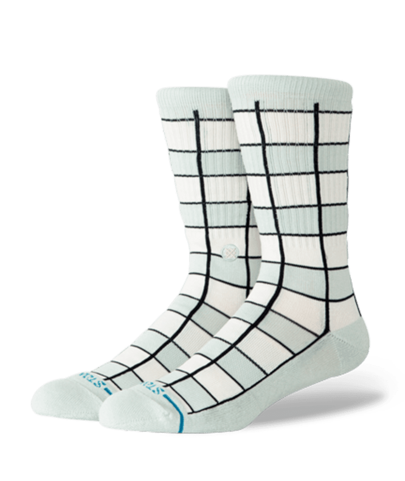 STANCE Kitchen Tile Crew Socks Lt Blue Men's Socks Stance 
