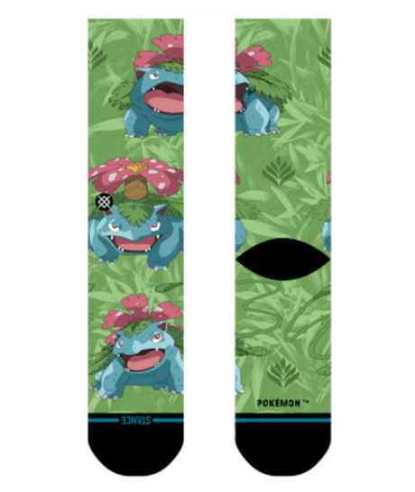 STANCE Venusaur All Over Print Crew Socks Green Men's Socks Stance 