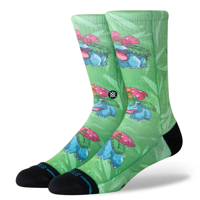 STANCE Venusaur All Over Print Crew Socks Green Men's Socks Stance 