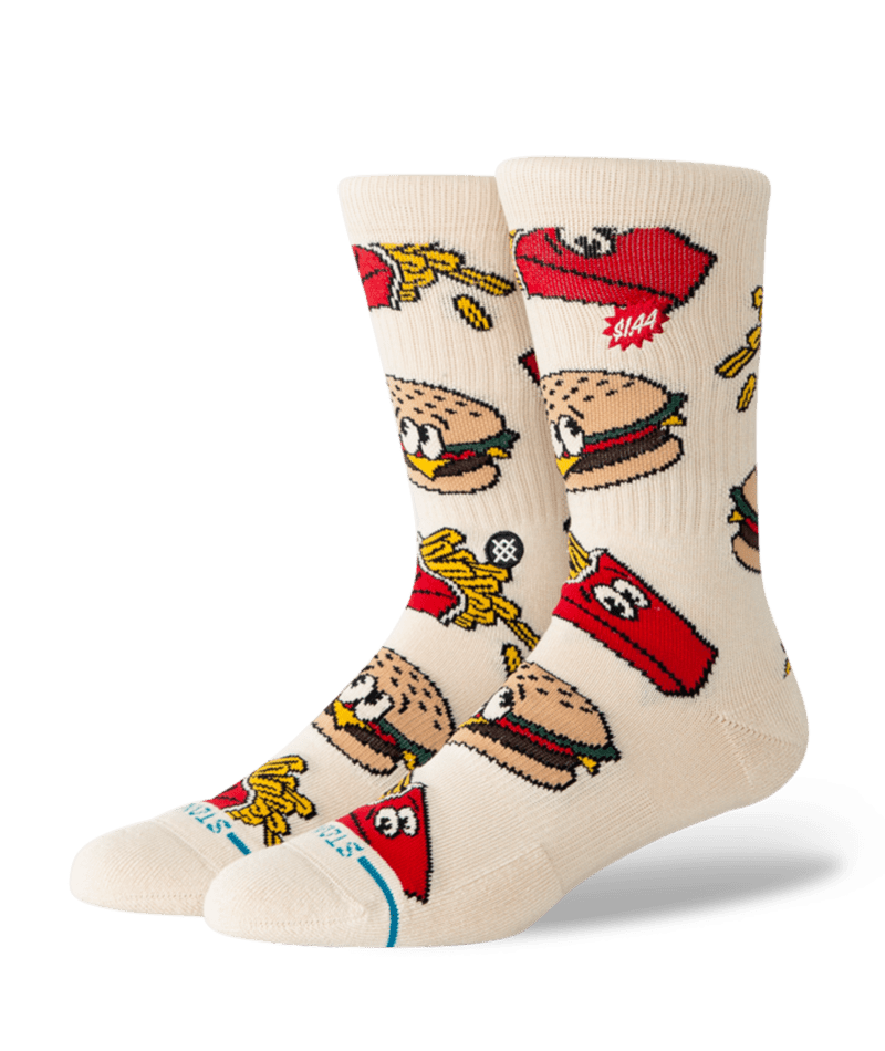 STANCE Combo Meal Crew Socks Tan Men's Socks Stance 